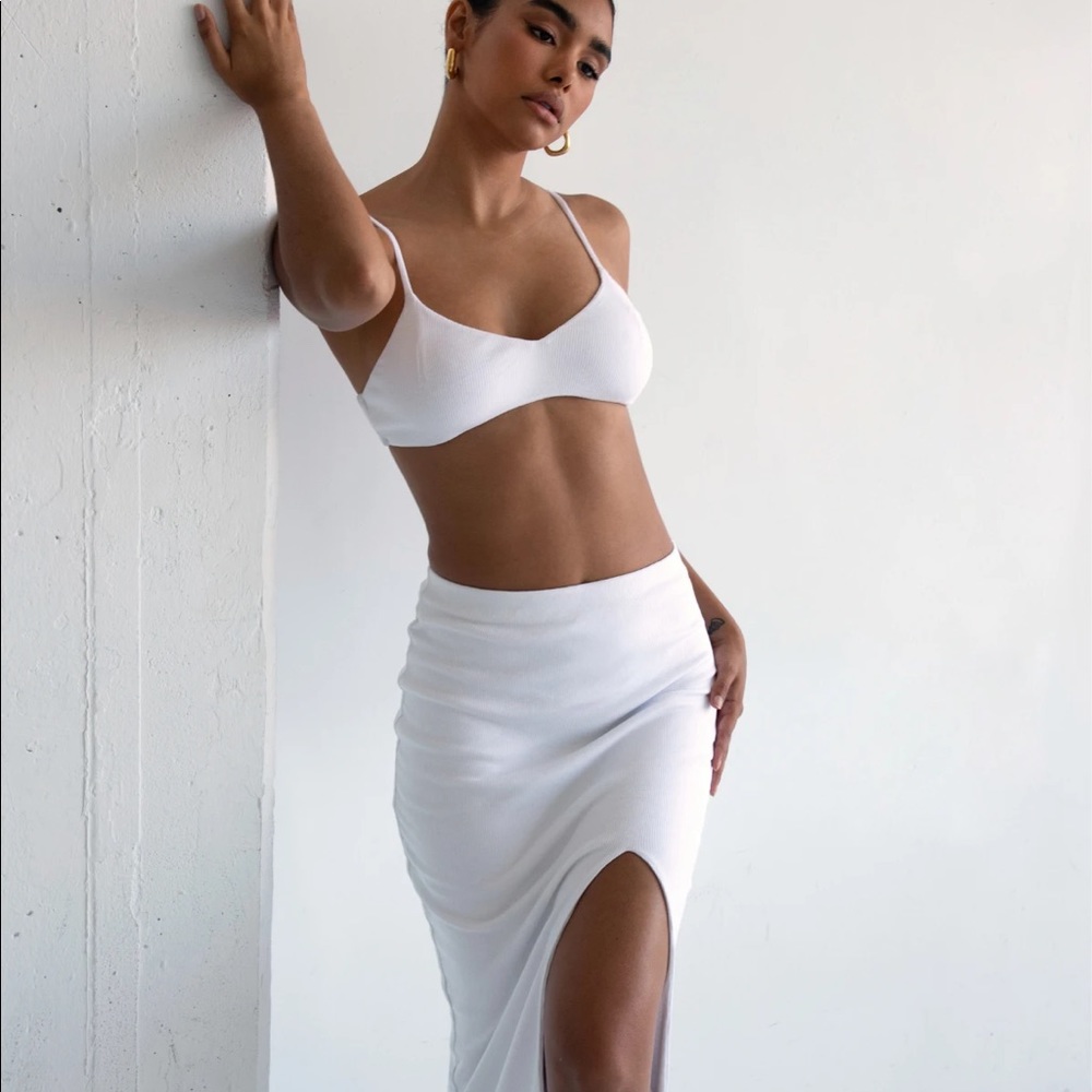 Ribbed modal skirt and top set. NWT - Picture 6 of 7